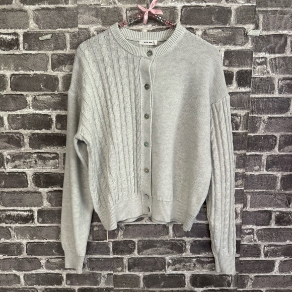 Mod Ref button down cardigan sweater gray - Picture 1 of 8